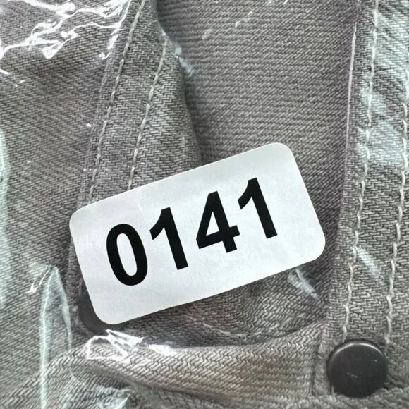 Eileen Fisher Organic Cotton Jeans Size 8 Stretch Straight Leg Washed Light Gray - Picture 8 of 11